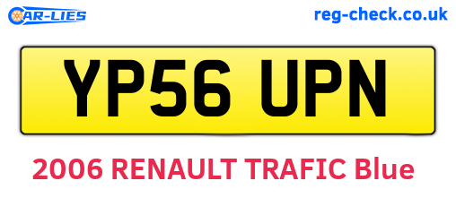 YP56UPN are the vehicle registration plates.