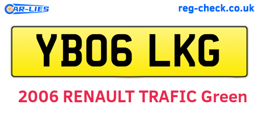 YB06LKG are the vehicle registration plates.