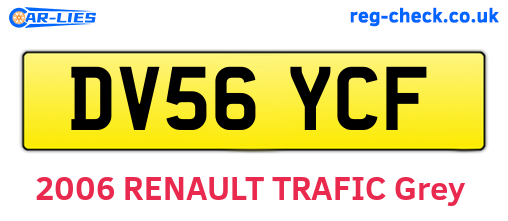 DV56YCF are the vehicle registration plates.