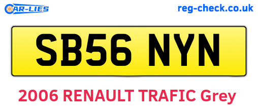 SB56NYN are the vehicle registration plates.