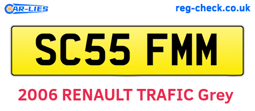 SC55FMM are the vehicle registration plates.