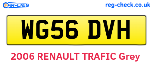 WG56DVH are the vehicle registration plates.