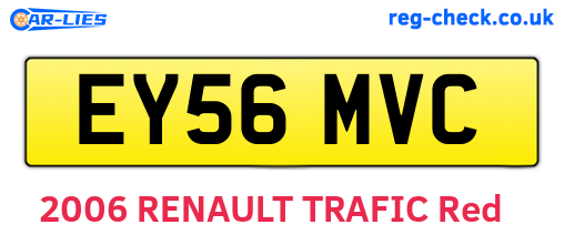 EY56MVC are the vehicle registration plates.