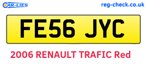 FE56JYC are the vehicle registration plates.
