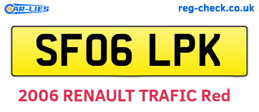 SF06LPK are the vehicle registration plates.