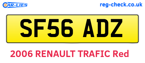 SF56ADZ are the vehicle registration plates.