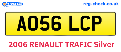 AO56LCP are the vehicle registration plates.