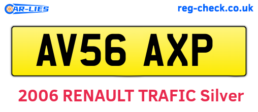 AV56AXP are the vehicle registration plates.