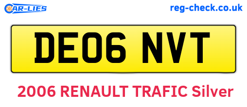 DE06NVT are the vehicle registration plates.