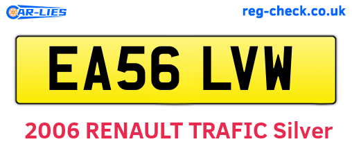 EA56LVW are the vehicle registration plates.