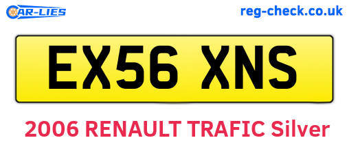 EX56XNS are the vehicle registration plates.
