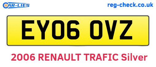 EY06OVZ are the vehicle registration plates.
