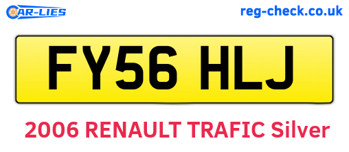 FY56HLJ are the vehicle registration plates.