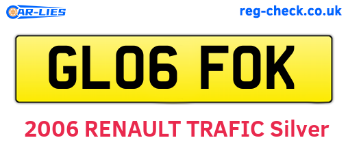 GL06FOK are the vehicle registration plates.