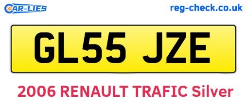 GL55JZE are the vehicle registration plates.