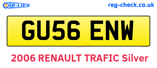 GU56ENW are the vehicle registration plates.