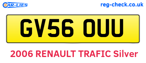 GV56OUU are the vehicle registration plates.