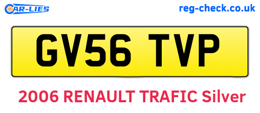 GV56TVP are the vehicle registration plates.