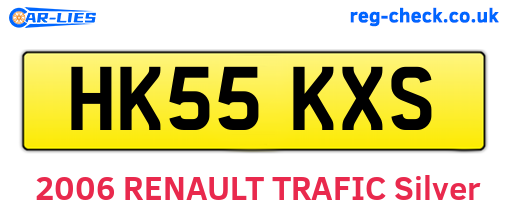 HK55KXS are the vehicle registration plates.