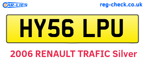 HY56LPU are the vehicle registration plates.