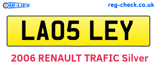 LA05LEY are the vehicle registration plates.