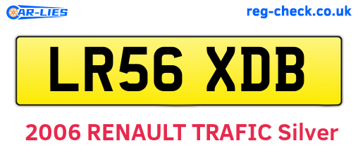 LR56XDB are the vehicle registration plates.