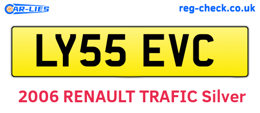 LY55EVC are the vehicle registration plates.