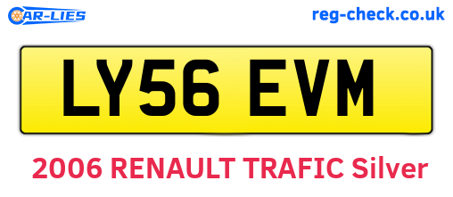 LY56EVM are the vehicle registration plates.