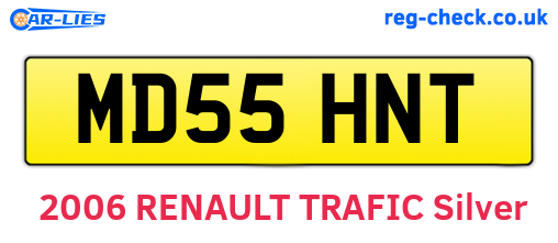 MD55HNT are the vehicle registration plates.