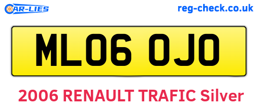 ML06OJO are the vehicle registration plates.