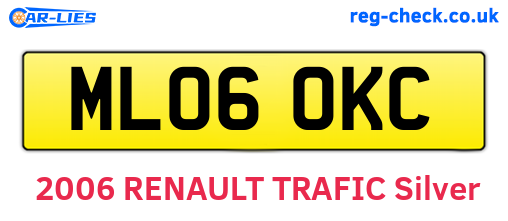 ML06OKC are the vehicle registration plates.
