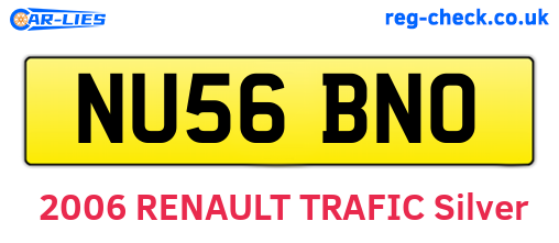 NU56BNO are the vehicle registration plates.