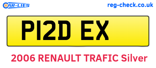 P12DEX are the vehicle registration plates.