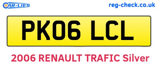 PK06LCL are the vehicle registration plates.
