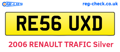 RE56UXD are the vehicle registration plates.