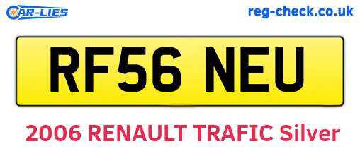 RF56NEU are the vehicle registration plates.