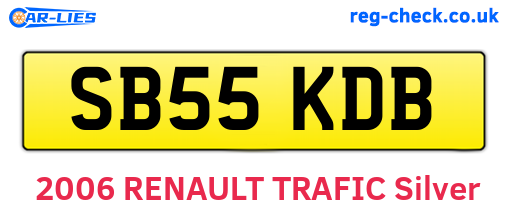 SB55KDB are the vehicle registration plates.
