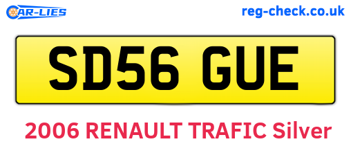 SD56GUE are the vehicle registration plates.