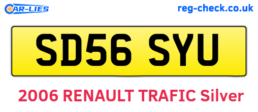 SD56SYU are the vehicle registration plates.