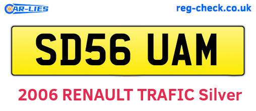 SD56UAM are the vehicle registration plates.