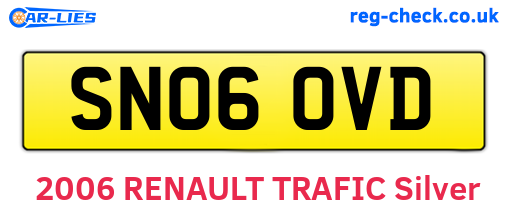 SN06OVD are the vehicle registration plates.