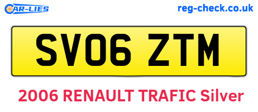 SV06ZTM are the vehicle registration plates.