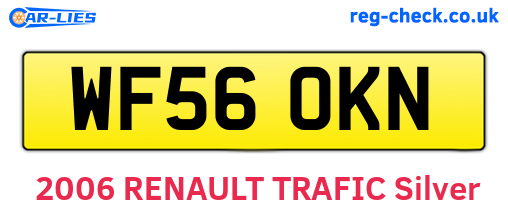 WF56OKN are the vehicle registration plates.