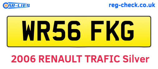 WR56FKG are the vehicle registration plates.