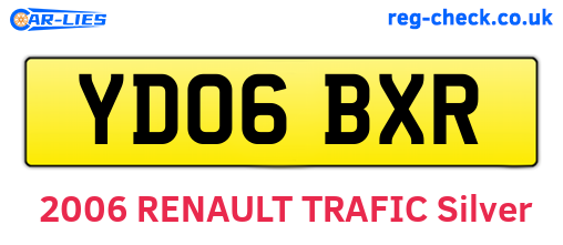 YD06BXR are the vehicle registration plates.
