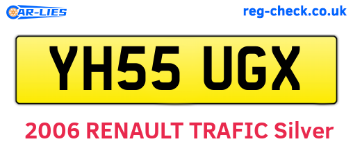 YH55UGX are the vehicle registration plates.