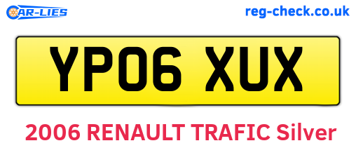 YP06XUX are the vehicle registration plates.