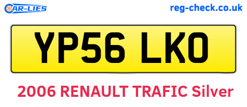 YP56LKO are the vehicle registration plates.