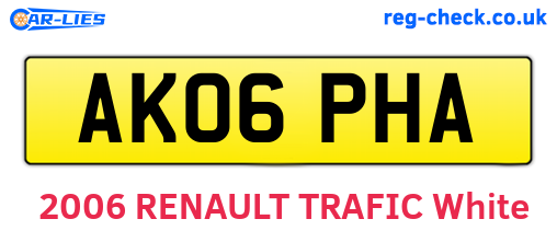 AK06PHA are the vehicle registration plates.