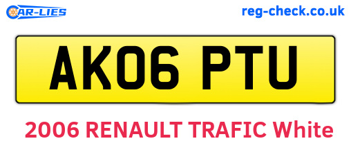 AK06PTU are the vehicle registration plates.